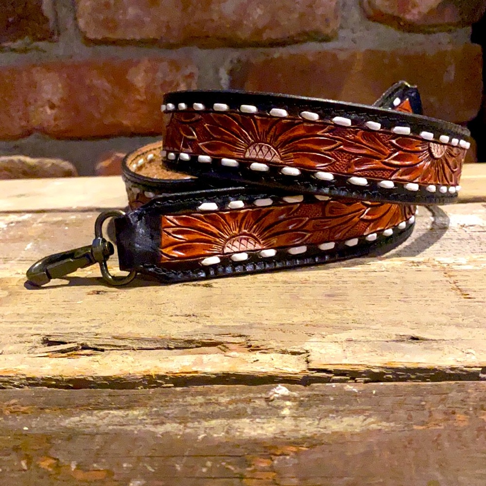 COPY - Custom Tooled Leather Crossbody Strap